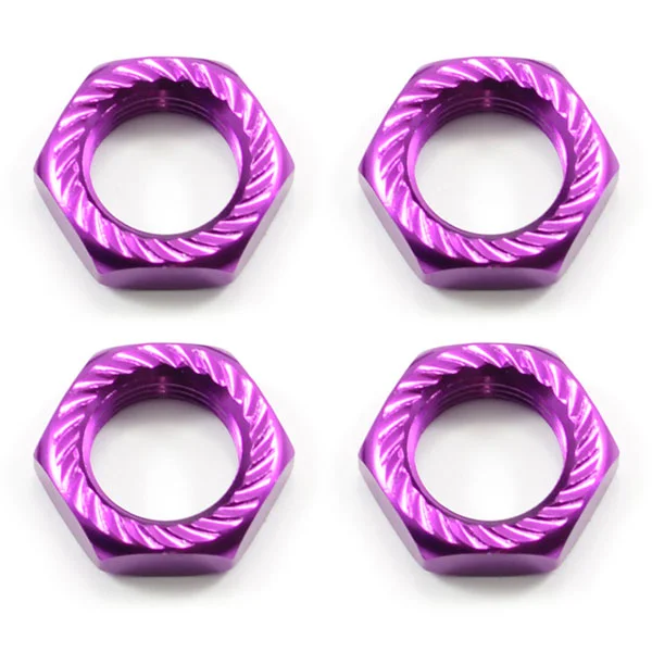 1:8 Buggy Wheel Nuts - 1.0 Pitch - Purple (4)