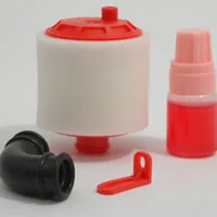 Fastrax 1:8 Air Filter W/Oil Re-Buildable - Red