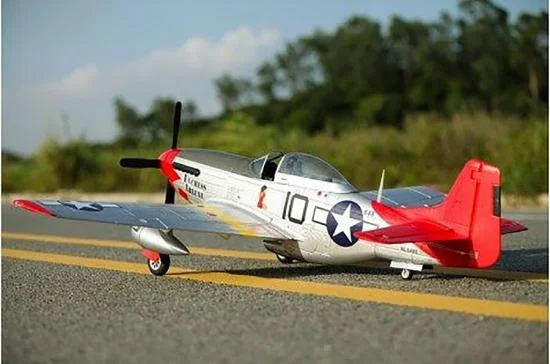 FMS P-51D Mustang V8 1450mm Red Tail - ARTF With Reflex Gyro — image 4 of 12
