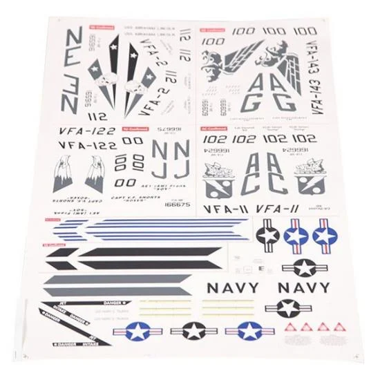 FMS F/A-18 Super Hornet 70mm Decal Sheet — image 1 of 2