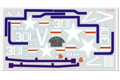 FMS 800mm F4U Corsair V2 Decal Sheet — image 2 of 2