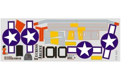 FMS Decal Sheet (for P-51D (Red Tail) (Duchess Arlene) — image 2 of 2
