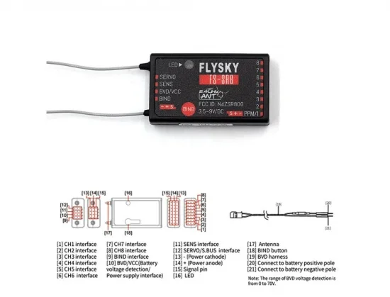 FlySky FS-ST8 Transmitter with SR8 Receiver — image 3 of 10