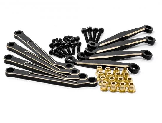 Fastrax FCX24 Black Brass Suspension Link Rods (8Pc) — image 2 of 3