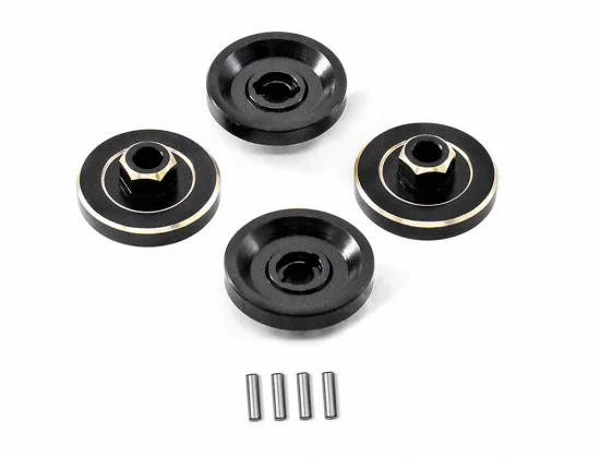 Fastrax FCX24 Black Brass Wheel Counterweights (4Pc) — image 2 of 3