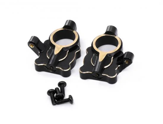 Fastrax FCX24 Black Brass Steering Arm Housing (2Pc) — image 2 of 4