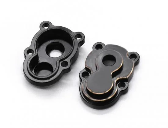 Fastrax FCX24 Black Brass Axle Housing Covers (4Pc) — image 2 of 4