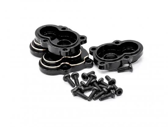 Fastrax FCX24 Black Brass Axle Housing Covers (4Pc) — image 4 of 4