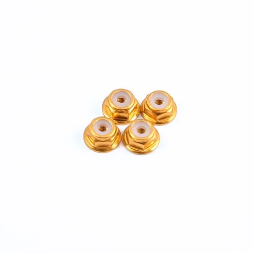Fastrax M2 Gold Flanged Locknuts 4Pcs — image 1 of 2