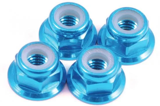 Fastrax M4 Blue Flanged Locking Wheel Nuts (4) — image 1 of 2