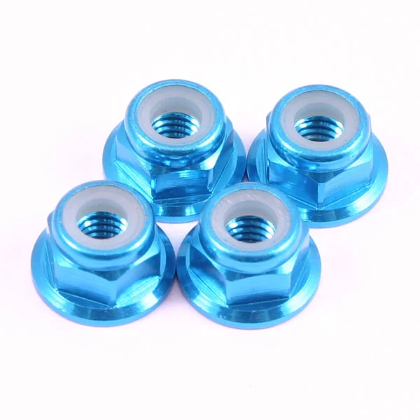 Fastrax M4 Blue Flanged Locking Wheel Nuts (4)