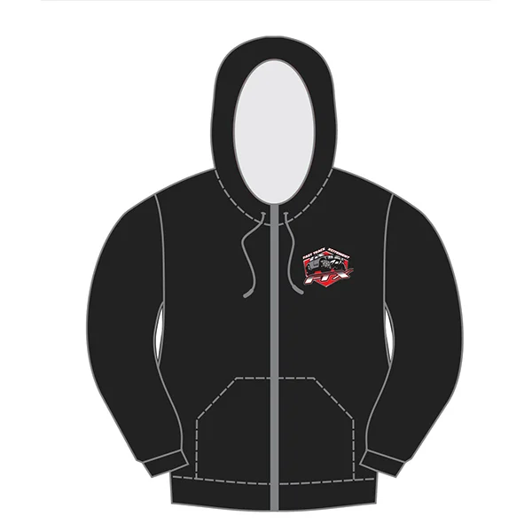 FTX Badge Logo Brand Zipped Hoodie Black - Small