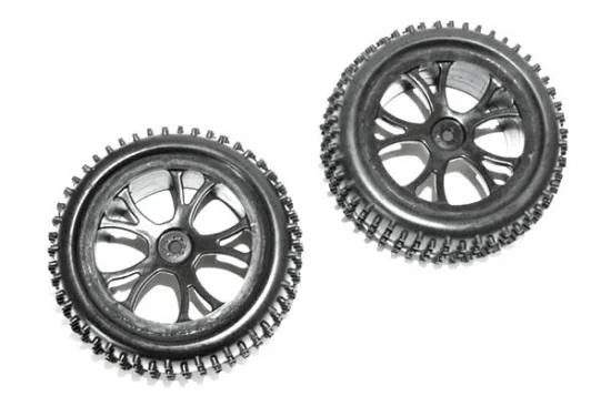 FTX Vantage Front Buggy Tyres Mounted on Black Wheels - 1 Pair &mdash; image 3 of 4