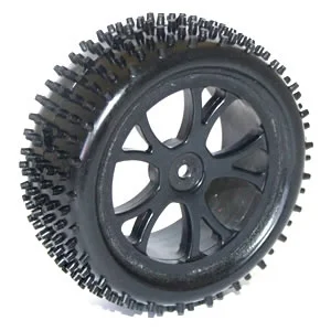 FTX Vantage Front Buggy Tyres Mounted on Black Wheels - 1 Pair