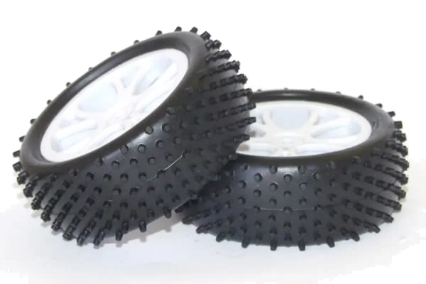 FTX Vantage Front Buggy Tyres Mounted on White Wheels - 1 Pair — image 4 of 4