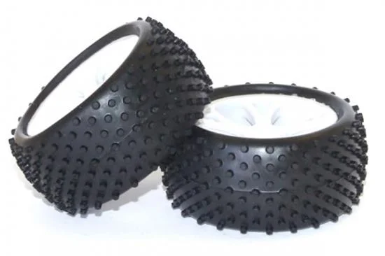 FTX Vantage Rear Buggy Tyres Pre Mounted on Black Wheels - 1 Pair &mdash; image 3 of 4