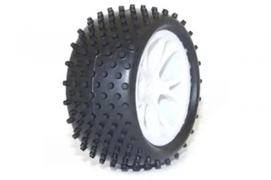 FTX Vantage Rear Buggy Tyres Pre Mounted on White Wheels - 1 Pair — image 1 of 4