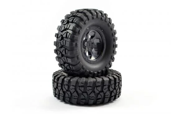FTX Outback Pre-Mounted 6Hex/T Yre (2) - Black &mdash; image 3 of 5
