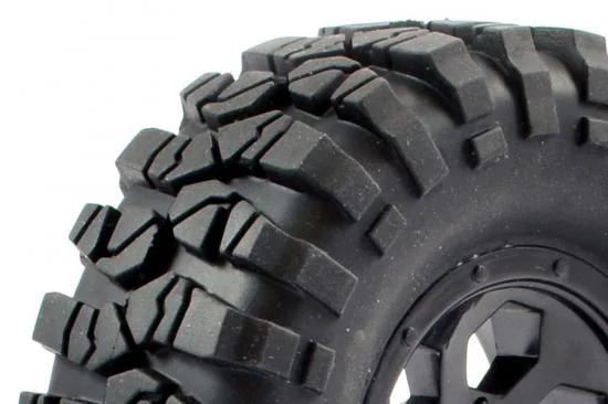 FTX Outback Pre-Mounted 6Hex/T Yre (2) - Black &mdash; image 4 of 5