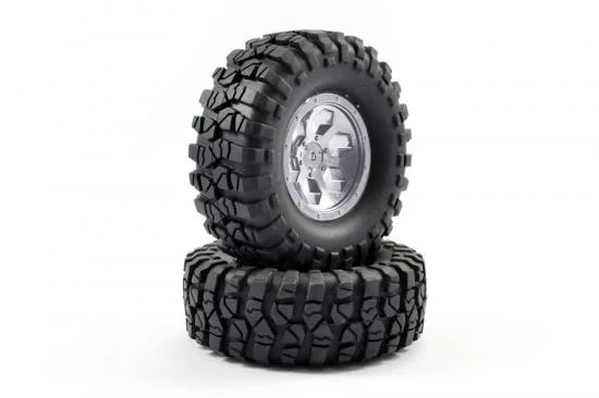 FTX Outback Pre-Mounted 6Hex/T Yre (2) - Chrome &mdash; image 4 of 5