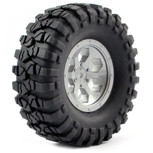 FTX Outback Pre-Mounted 6Hex/T Yre (2) - Grey