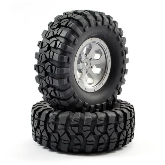 FTX Outback Pre-Mounted 6Hex/T Yre (2) - Grey — image 1 of 5