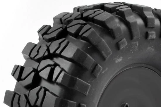 FTX Outback Pre-Mounted Steel Lug/Tyre (2) - Black — image 2 of 4