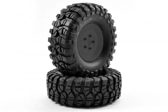 FTX Outback Pre-Mounted Steel Lug/Tyre (2) - Black — image 3 of 4