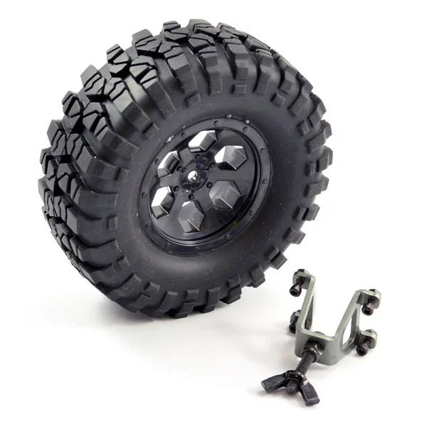 FTX Outback Spare Tyre Mount + Tyre/6 Hex Wheel Black — image 4 of 4