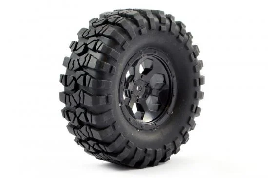 FTX Outback Spare Tyre Mount + Tyre/6 Hex Wheel Black &mdash; image 3 of 4