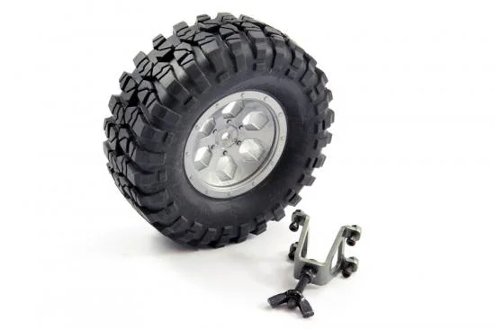 FTX Outback Spare Tyre Mount + Tyre/Wheel &mdash; image 2 of 4