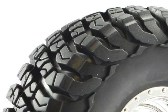 FTX Mauler 2.2 All Terrain Tyres Pre-Glued On Chrome Wheel — image 3 of 4