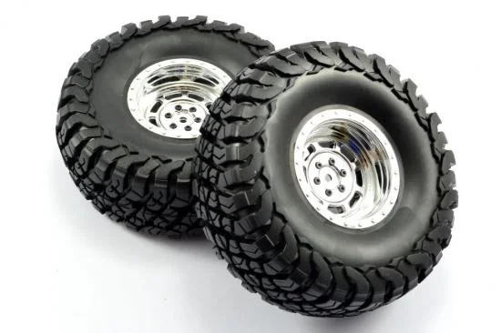 FTX Mauler 2.2 All Terrain Tyres Pre-Glued On Chrome Wheel — image 4 of 4