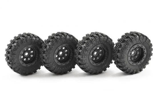 FTX Outback Mini Swamper Tire + Wheel Set - Black (4Pc) — image 1 of 4