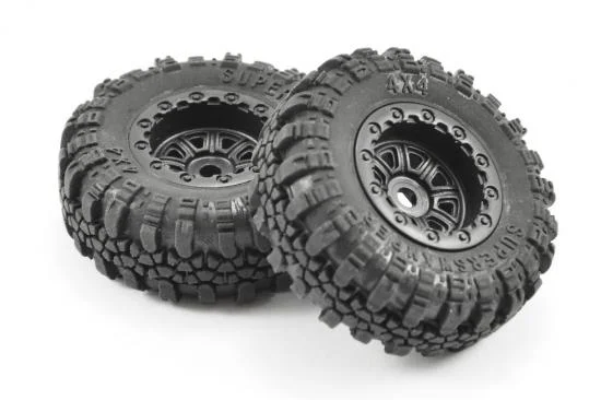 FTX Outback Mini Swamper Tire + Wheel Set - Black (4Pc) — image 2 of 4