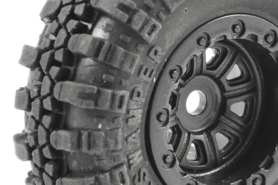 FTX Outback Mini Swamper Tire + Wheel Set - Black (4Pc) — image 3 of 4