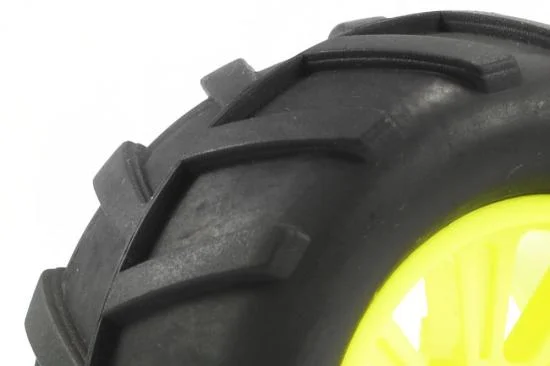 FTX Comet Monster Front Mounted Tyre + Wheel Yellow — image 2 of 3