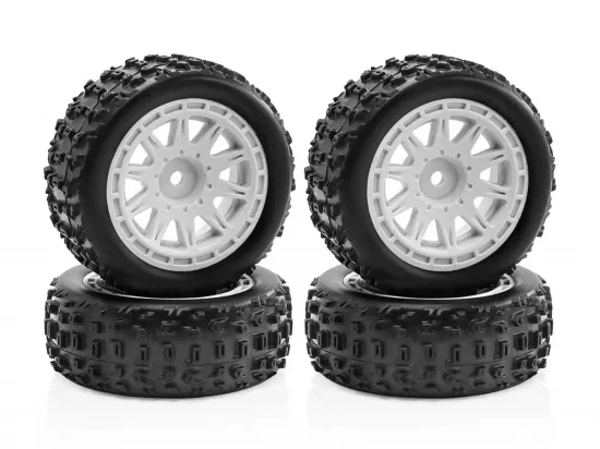 Mud Block - Tyre w/ White - Spider Spoke Rim Set - 1:18 Typhon — image 1 of 2