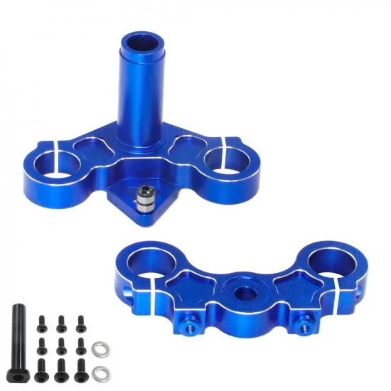 Aluminium Triple Clamp Set - Promoto - Blue — image 1 of 8