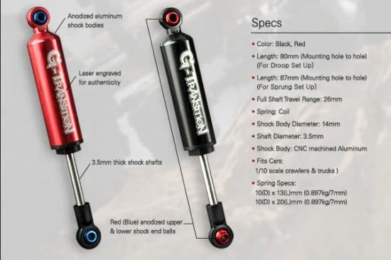 GMade G-Transition Shock Red 80mm (4) For 1:10 Crawler &mdash; image 5 of 5