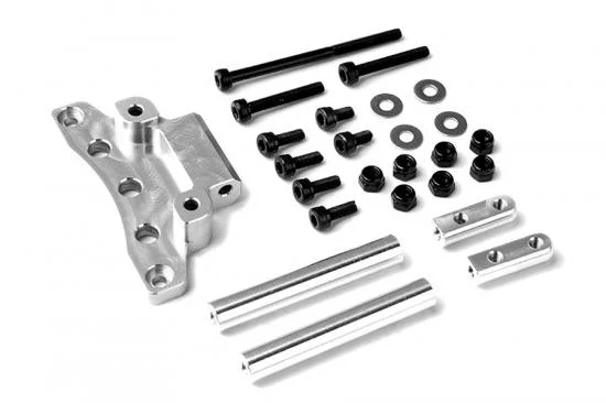 GMade Front Upper Link Mount (Silver) For Gs01 Axle &mdash; image 2 of 3