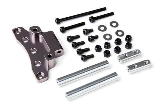 GMade Front Upper Link Mount (Titanium Grey) For Gs01 Axle &mdash; image 2 of 3