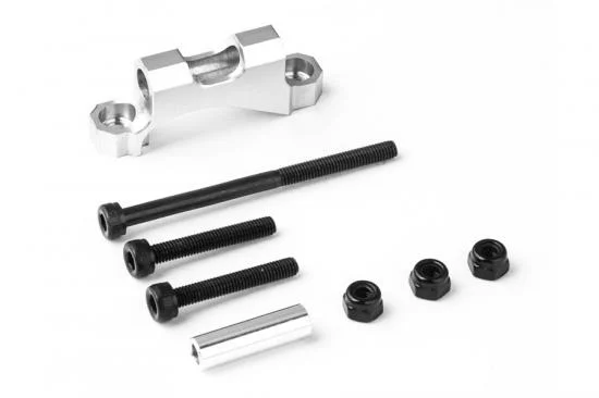 GMade Rear Upper Link Mount (Silver) For Gs01 Axle &mdash; image 2 of 3