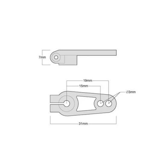 GMade Aluminium Clamping Servo Arm (Black) (25T) — image 4 of 4