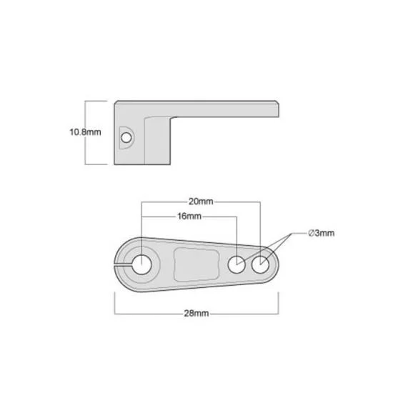 GMade Aluminium Offset Clamping Servo Arm (Black) (25T) — image 4 of 4