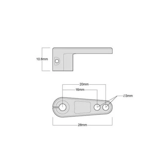 GMade Aluminium Offset Clamping Servo Arm (Red) (25T) — image 4 of 4