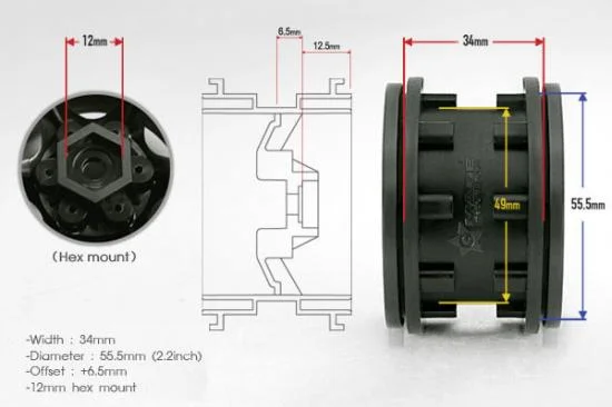 GMade 2.2 GT Beadlock Wheels (2) &mdash; image 4 of 5