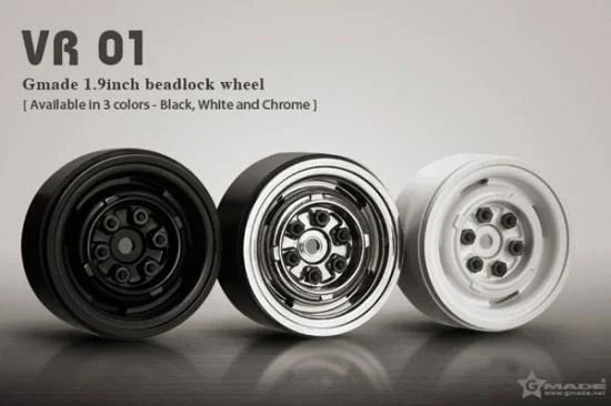 GMade 1.9 Vr01 Beadlock Wheels (White) (2) &mdash; image 5 of 6