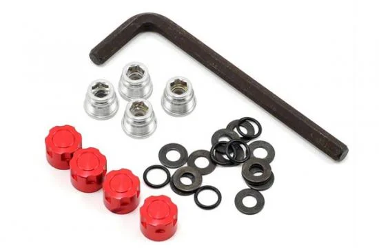 GMade 1.9 Rh03 Wheel Hubs (Red) (4) — image 2 of 3