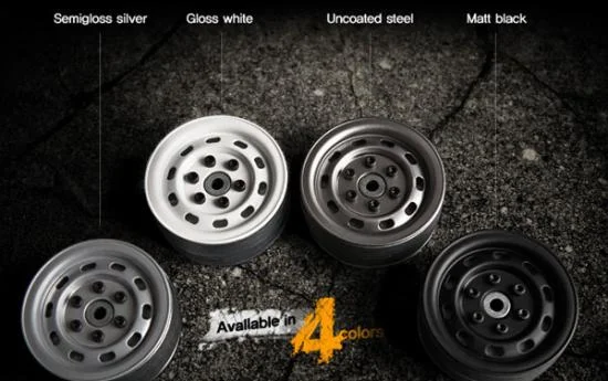 GMade 1.9 SR02 Beadlock Wheels (Semi Gloss Silver) (2) — image 4 of 5